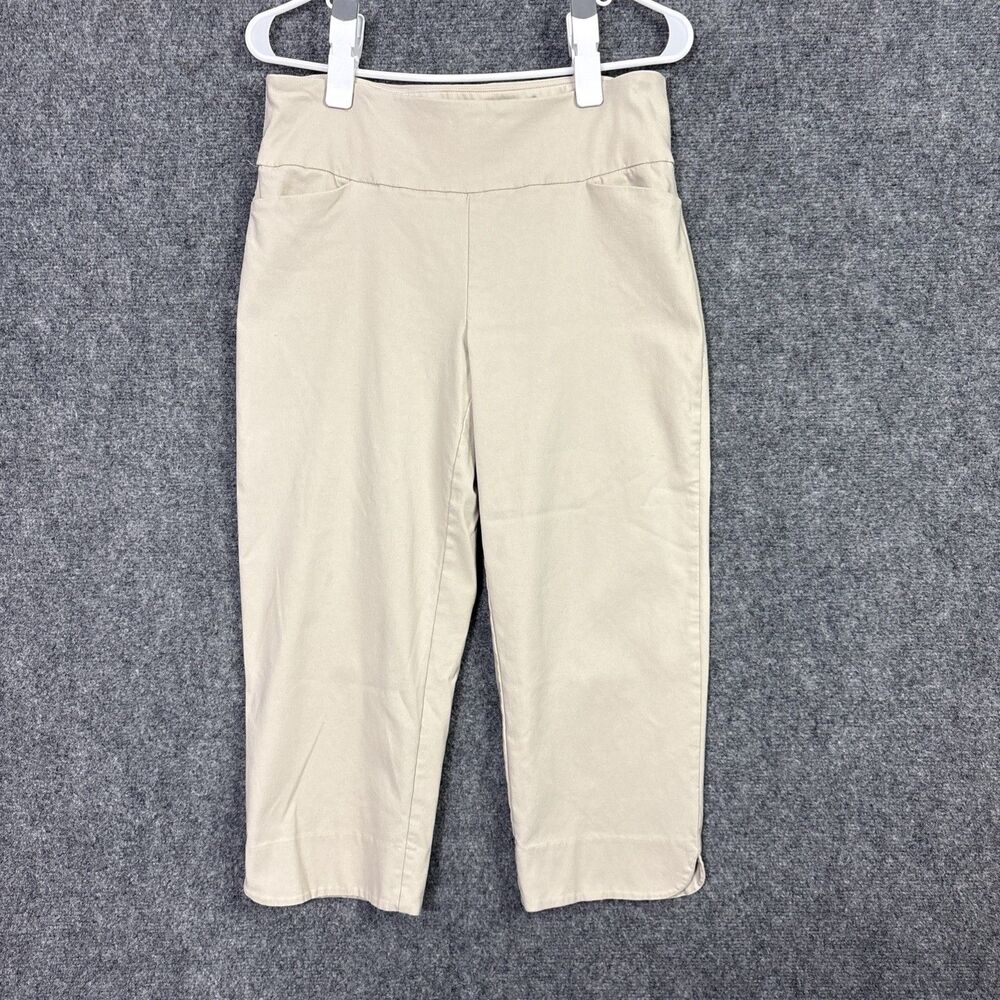 S.C. & Co Crop Pants Womens Size 10 Beige Stretch Retro Preppy Hepburn